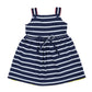 Stripe Knit Dress w/ Ric Rac & Flowers