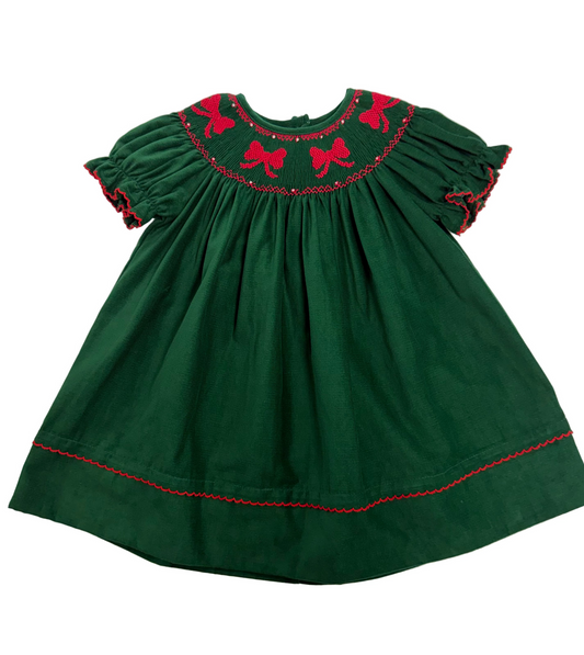 Red Bows Corduroy Bishop S/S