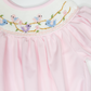 Birds and Blossom Pink Smocked Bubble