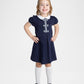 Knit Dress With Stripe Ribbon Bows