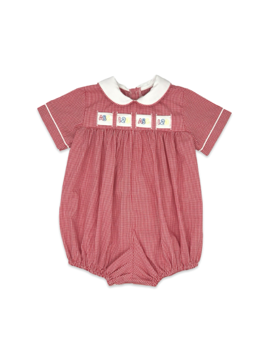 Noah Ribbon Bubble Ridgeland Red Minigingham Woven