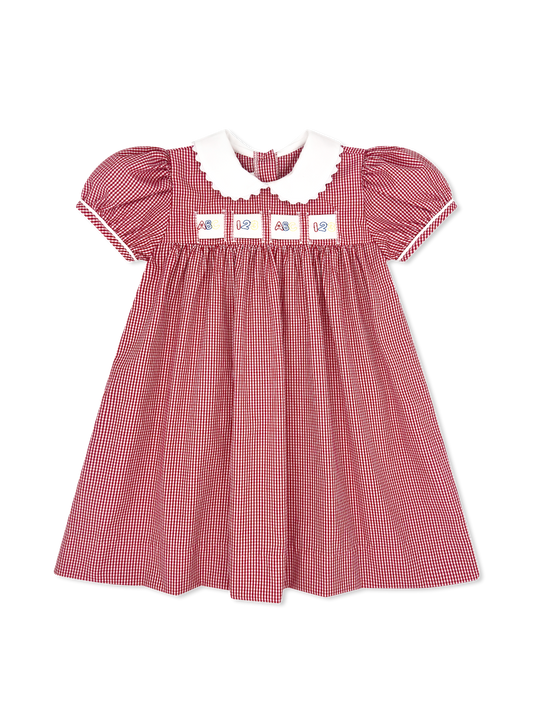 Ruth Ribbon Dress Minigingham Woven