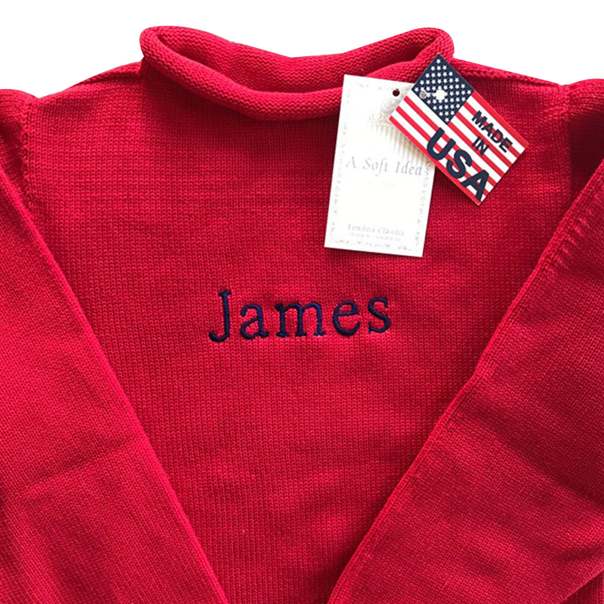 Jersey Rollneck Sweater Red