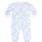 Blue Bears Trellace Zipper Footie