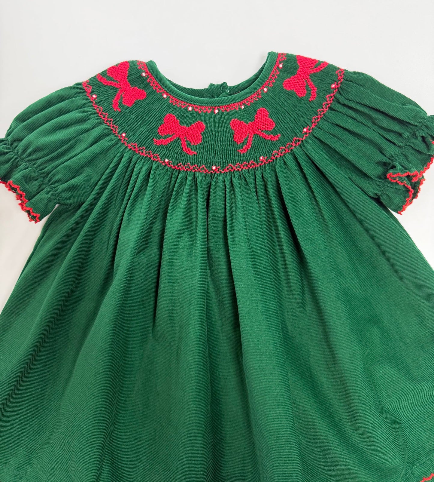 Red Bows Corduroy Bishop S/S