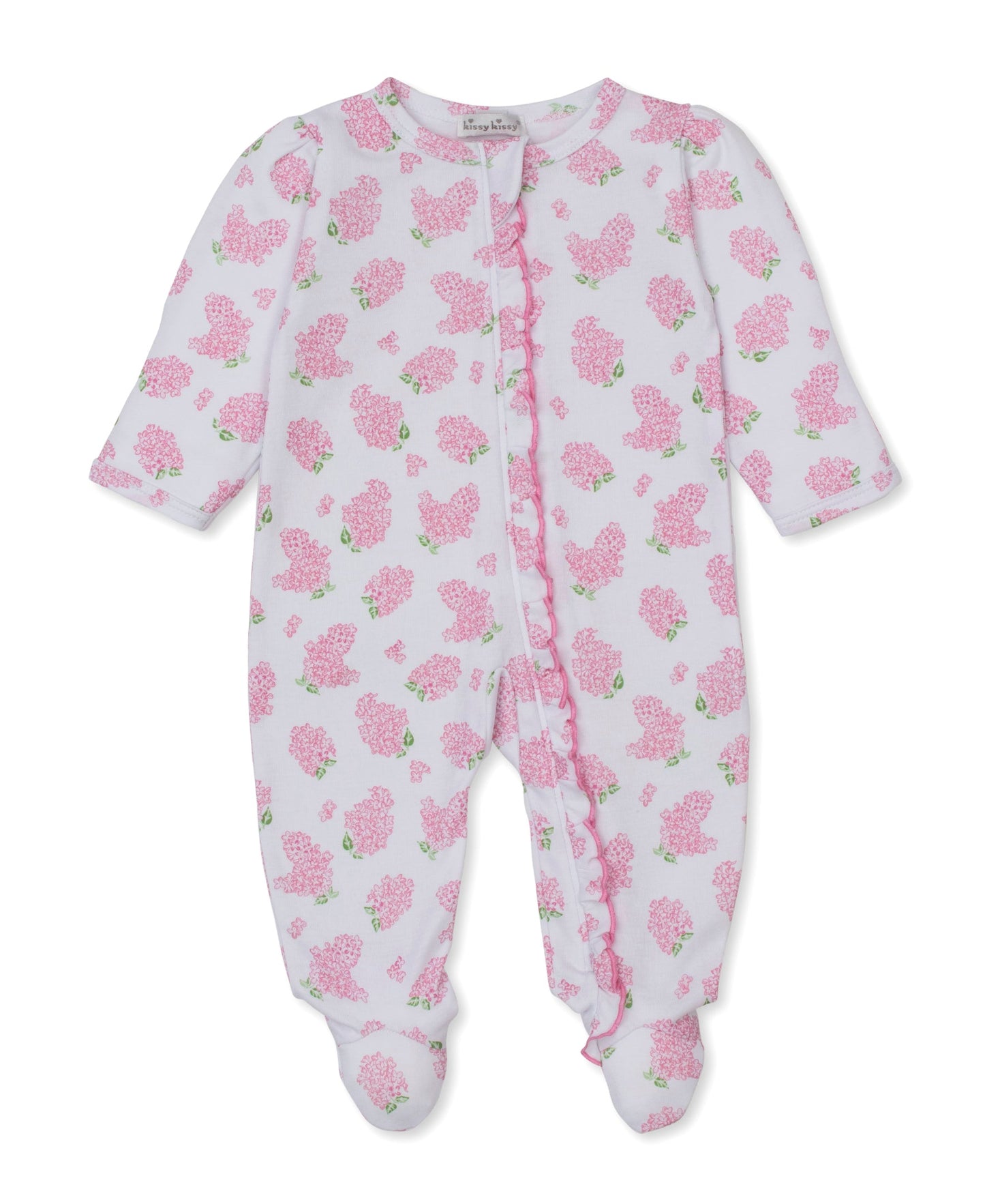 Lilac Love Footie w/ Zip Print