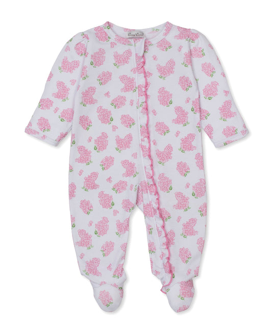 Lilac Love Footie w/ Zip Print