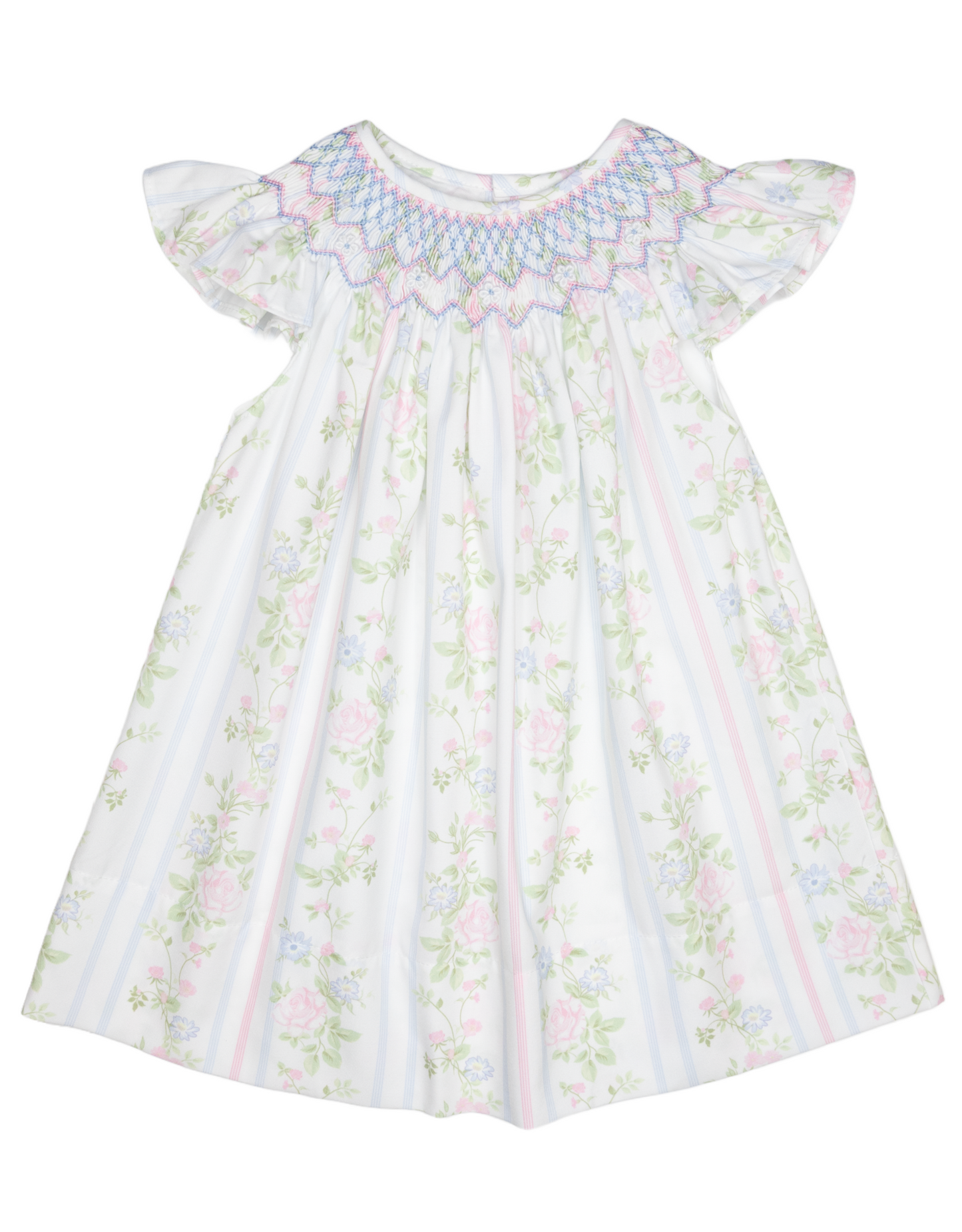 Valerie Floral Rose Smocked Dress