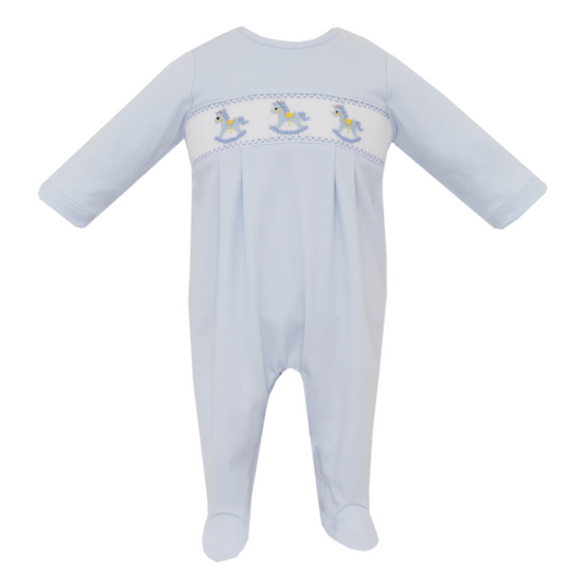 Rocking Horses Knit Boy's Long Footie L/S W/ Feet