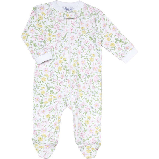 Berry Wildflowers Zipper Footie