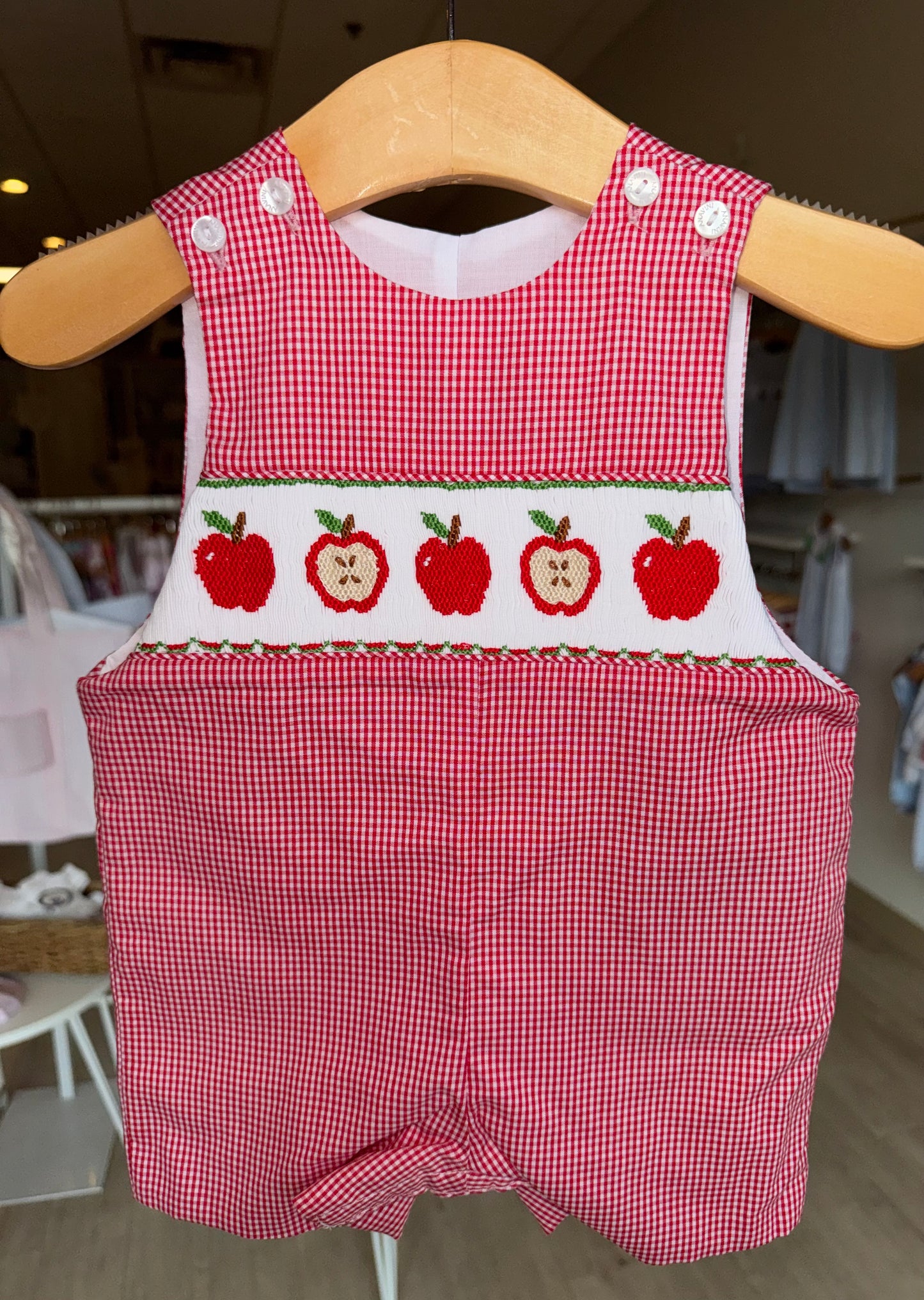 Smocked Apple Jon Jon