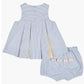 Multicolor Seersucker Dress & Bloomer