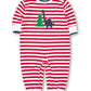 Stripe Knit Longall With Dino & Chistmas Tree