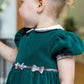 Velvet Waist Dress With Plaid Bows