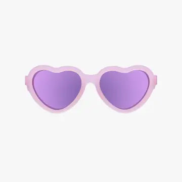 Polarized Frosted Pink Hearts with Purple Mirrored Lenses Age 0-2Y